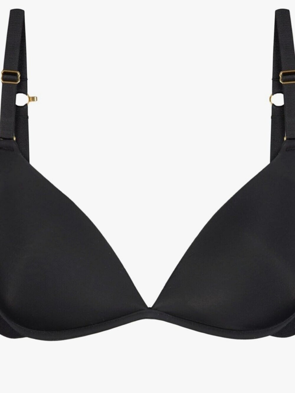 Lively Black Contour T-Shirt Bra with Gold Hardware